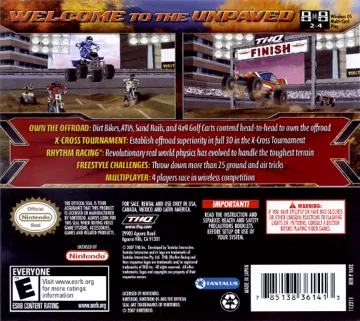 MX vs. ATV Untamed (USA) box cover back